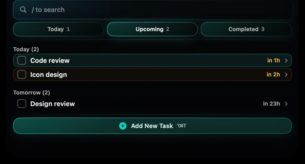 Seyran Tasks with today and upcoming lists